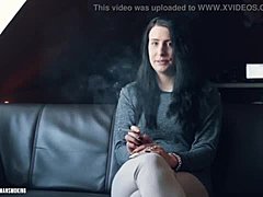 German smoking girl Celina in a steamy video