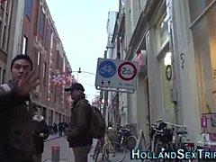 Cute amateur Dutch prostitute rides in a steamy video