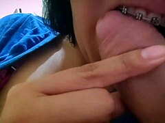 Mature stepmom gives a mind-blowing blowjob to her stepson and then they engage in real homemade sex