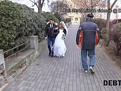 Czech bride seduced by loan shark for sex in POV video