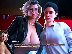 Stora bröst och stora bröst i ett hett hardcore-spel