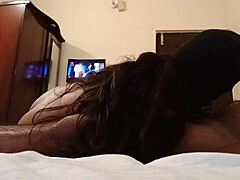 Indian college lovers have wild sex in a hotel room