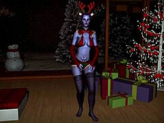 Dusná vdova zmyselne tancuje v spálni na Vianoce