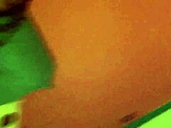 Black milf gives herself a sensual massage and cums hard