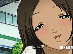 Japanska mogna kvinnor utomäktenskapliga affärer avbildade i animerade bundna Hentai