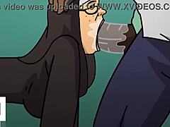 Una suora matura si lascia andare a parole sporche e gode di un cazzo nero nel video Hentai anime