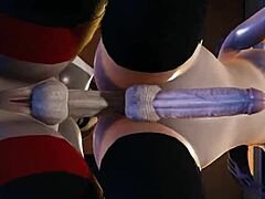 Hihetetlen futanari hármas Violet és Helen Parr közreműködésével - 3D pornó