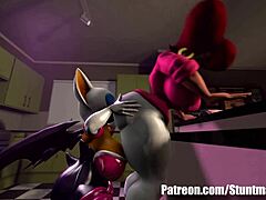 HD video of Rouge's anal sex with a shemale