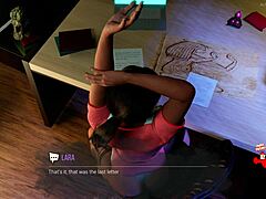 Lara Croft s veľkými prsiami jazdí na príšere v 3D porno hre