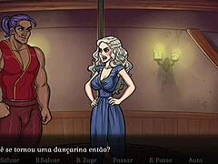 En voyeuristisk bild av Daenerys Targerys stripdans i det åttonde avsnittet av Game of Whores