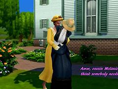 年长和年轻的 Sims 4 恋人进行热的三人行